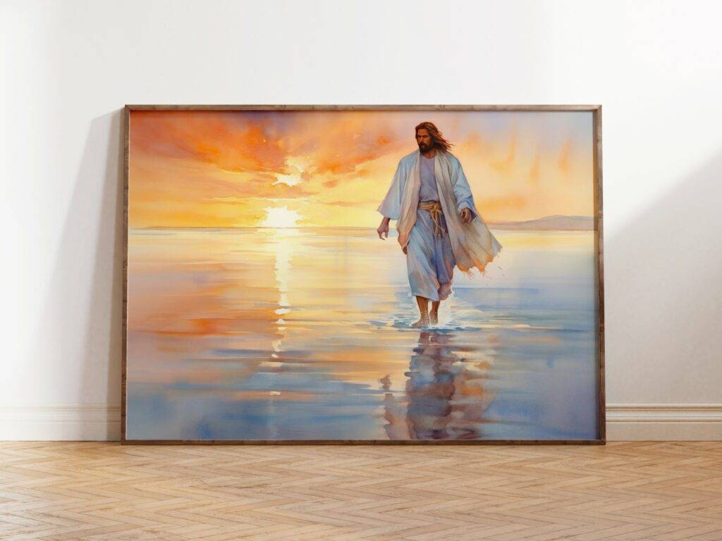 Jesus Walking on Water Wall Art
