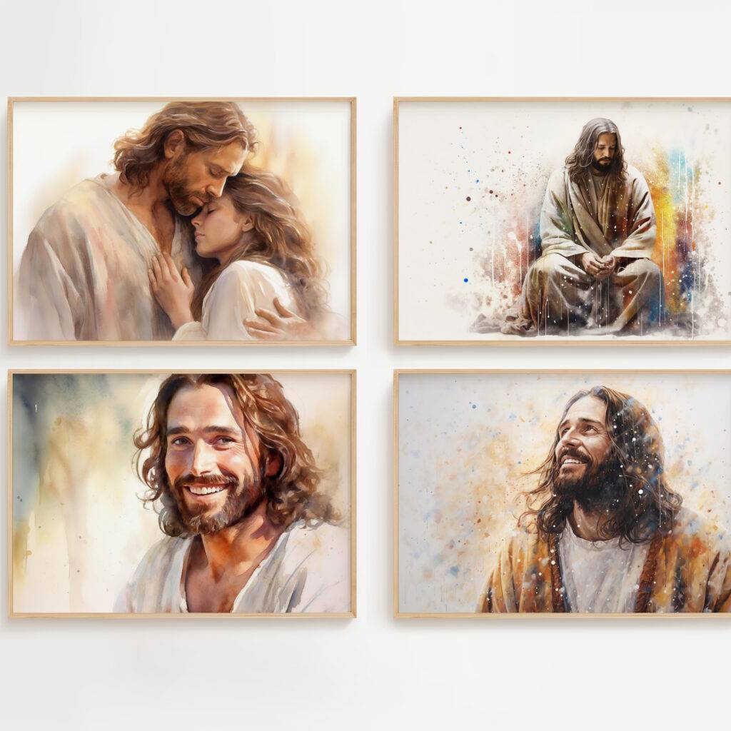 Jesus Christ Wall Art - Set of Four