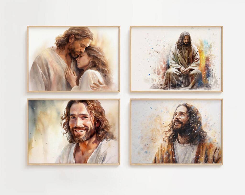Jesus Christ Wall Art - Set of Four