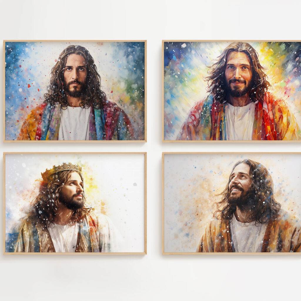 Jesus Christ Wall Art - Set of Four