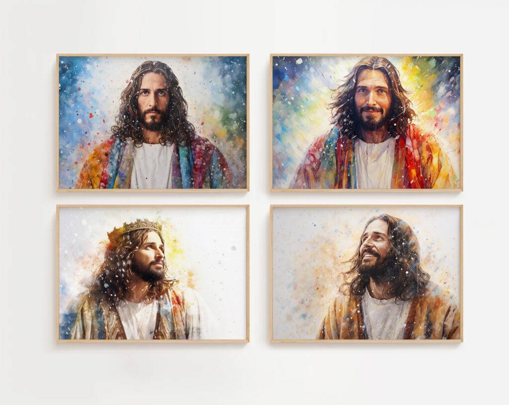 Jesus Christ Wall Art - Set of Four