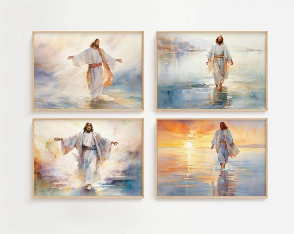 Jesus Christ Wall Art - Set of Four