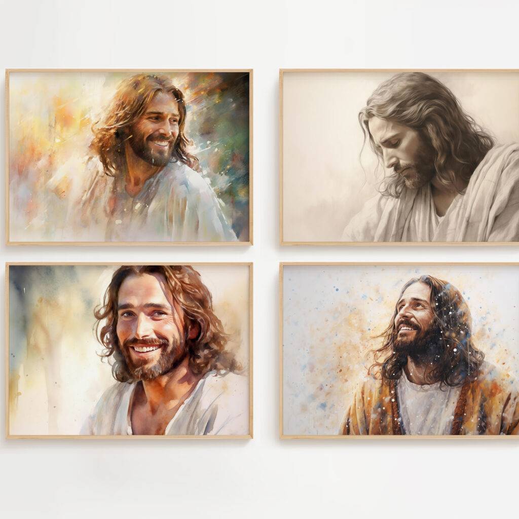 Jesus Christ Wall Art - Set of Four