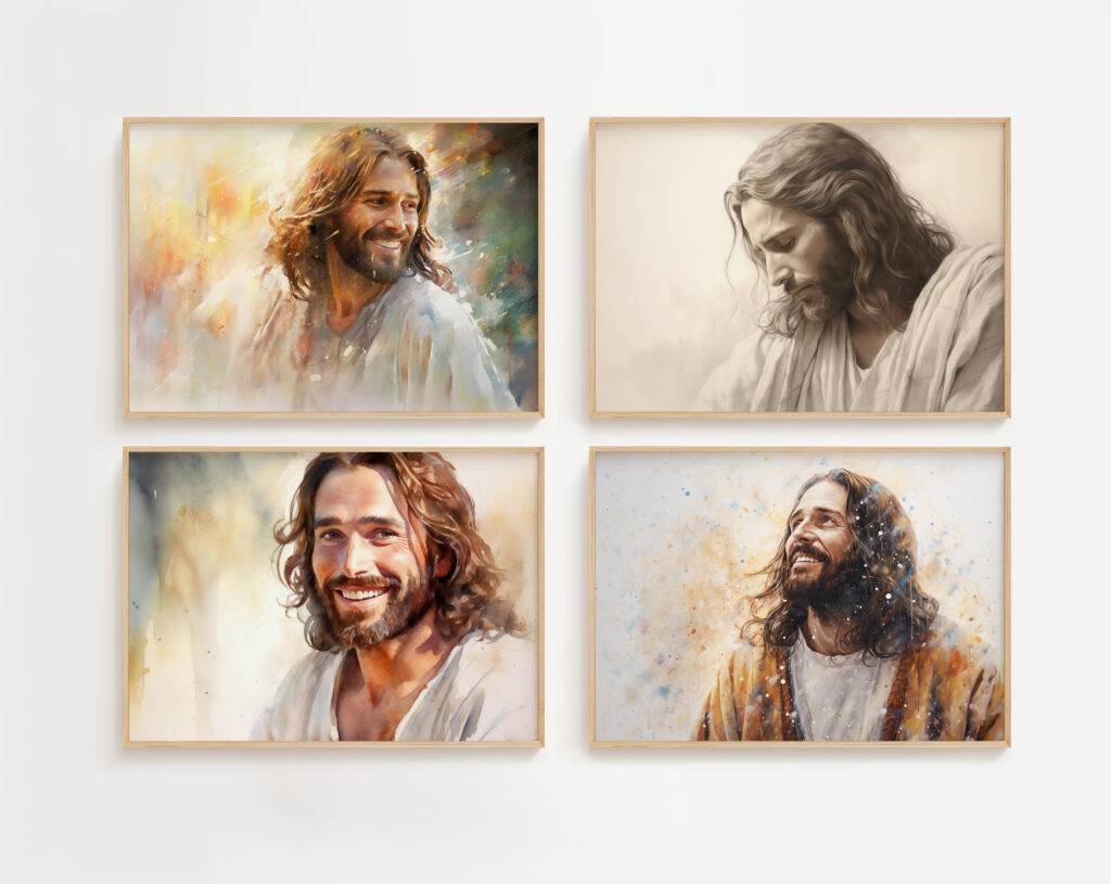 Jesus Christ Wall Art - Set of Four