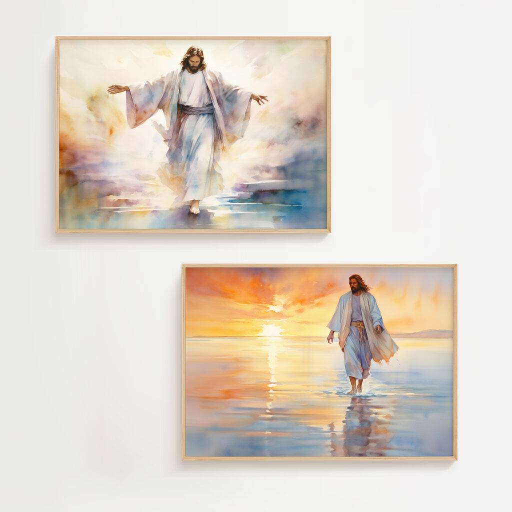 Jesus Christ Wall Art - Set of Two