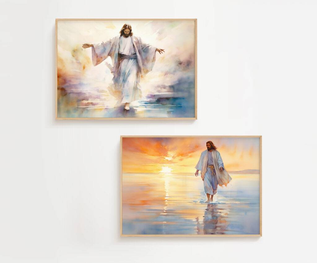 Jesus Christ Wall Art - Set of Two