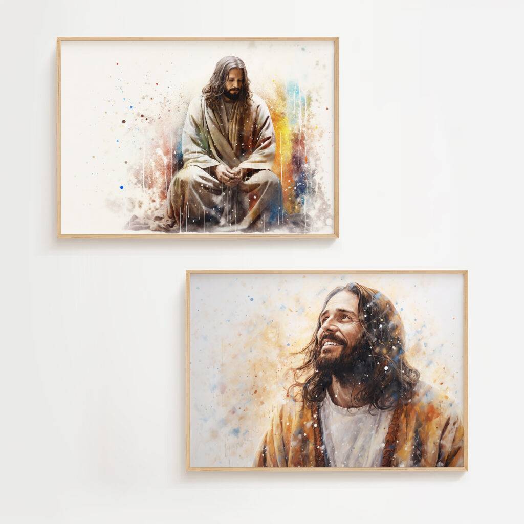Jesus Christ Wall Art - Set of Two