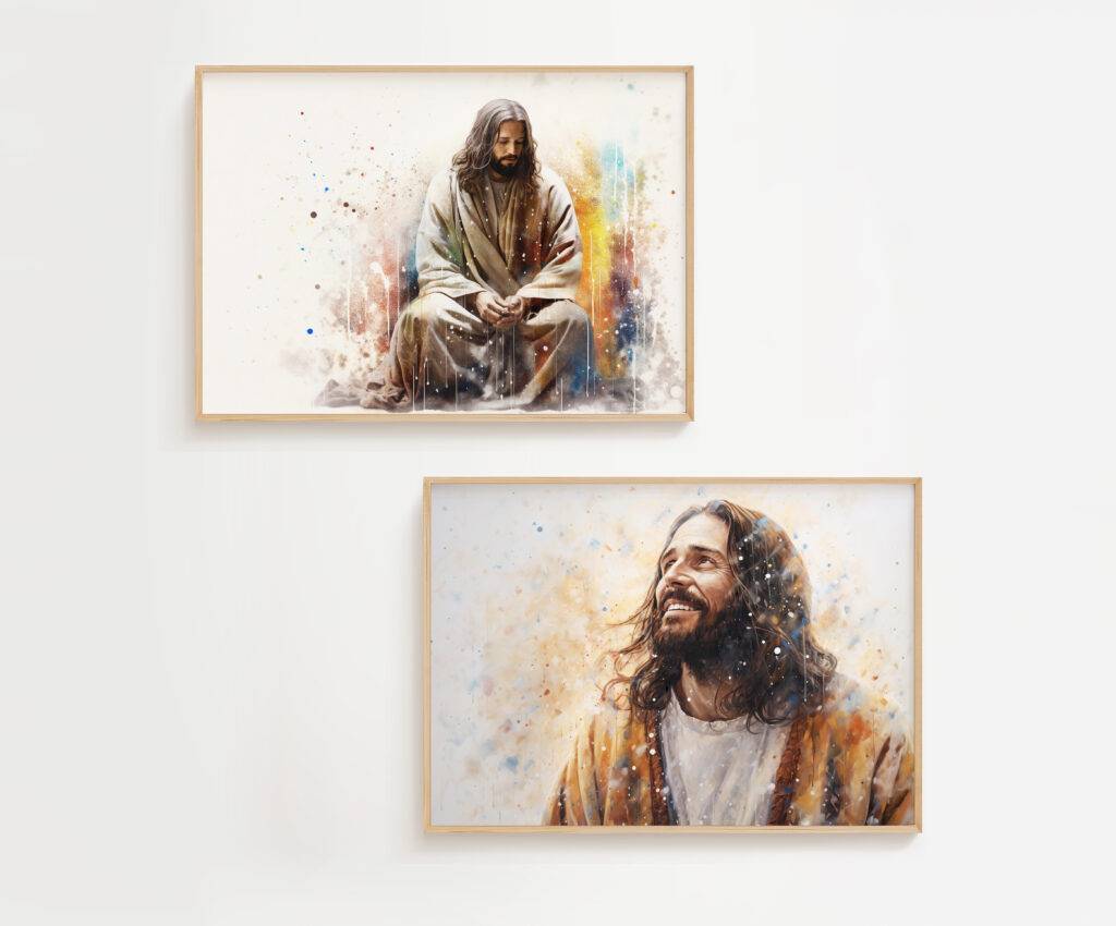 Jesus Christ Wall Art - Set of Two