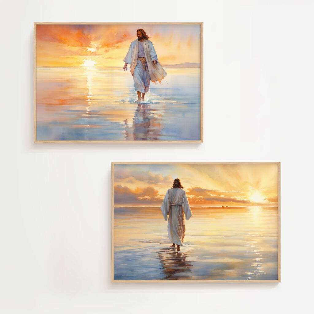 Jesus Christ Wall Art - Set of Two