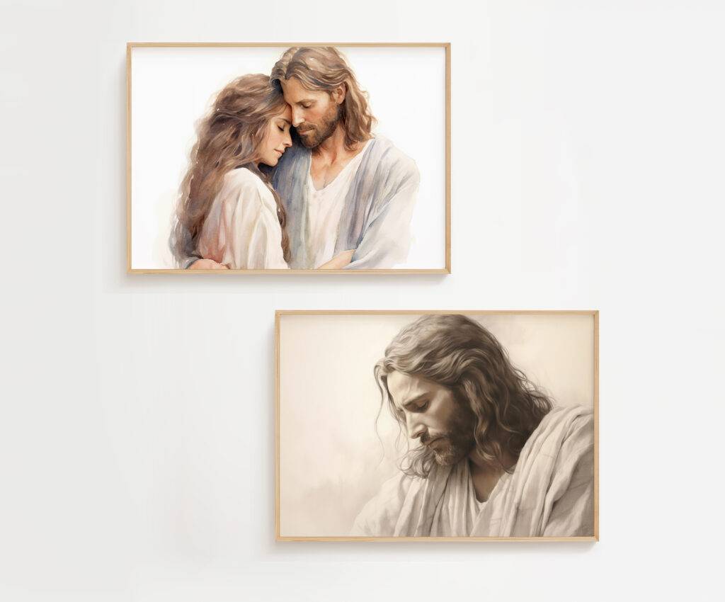 Jesus Christ Wall Art - Set of Two
