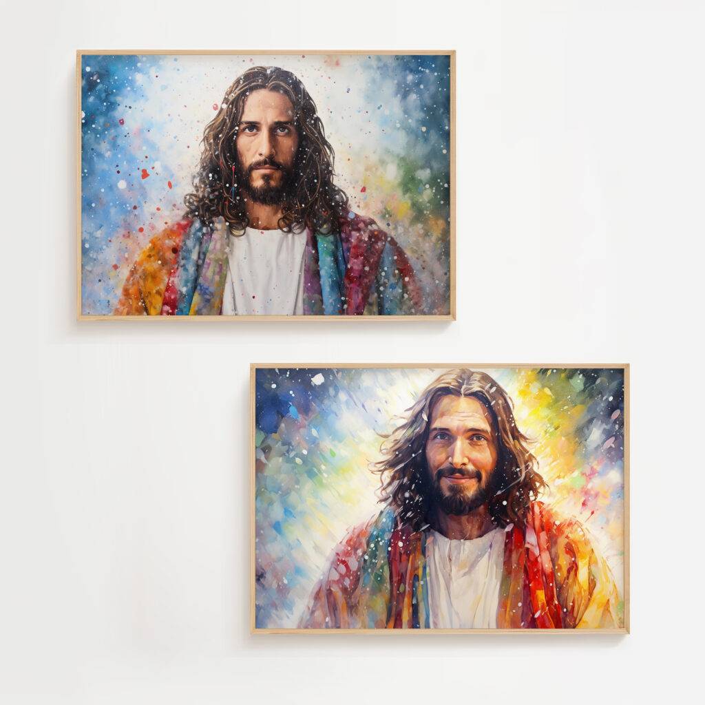 Jesus Christ Wall Art - Set of Two