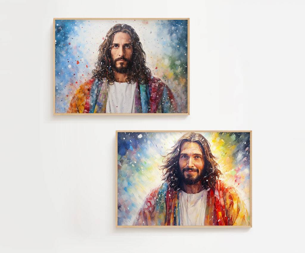 Jesus Christ Wall Art - Set of Two