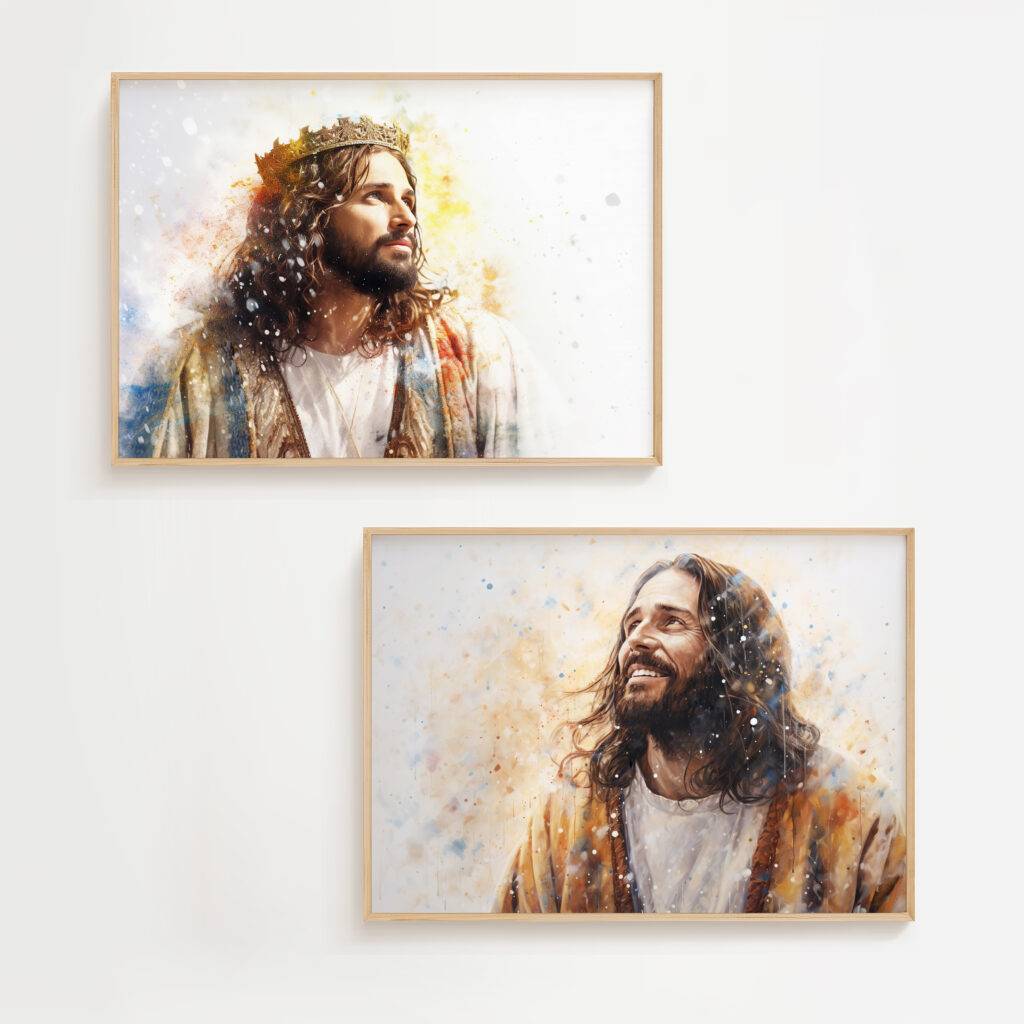 Jesus Christ Wall Art - Set of Two