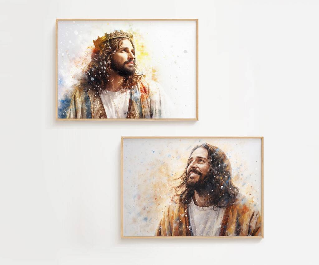 Jesus Christ Wall Art - Set of Two