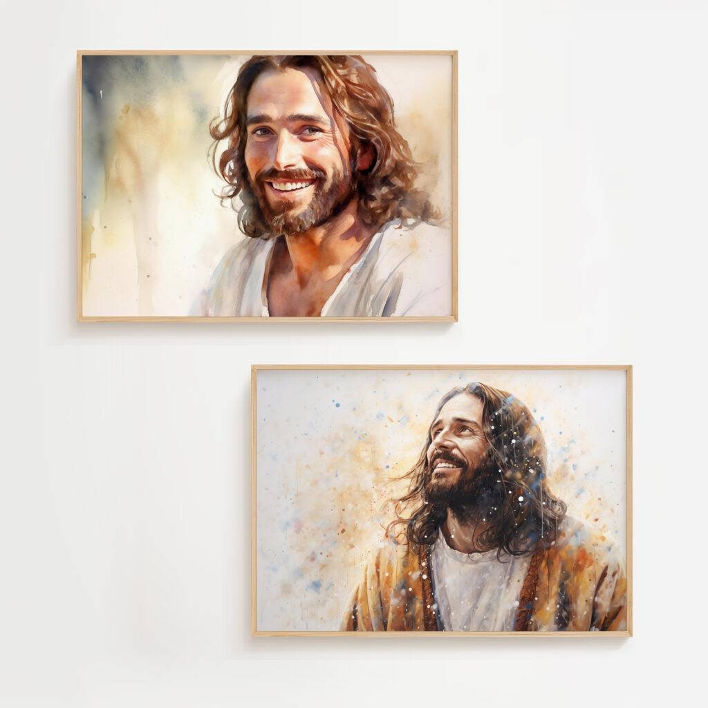 Jesus Christ Wall Art - Set of Two