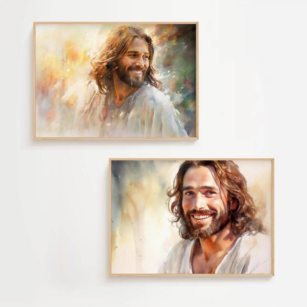 Jesus Christ Wall Art - Set of Two