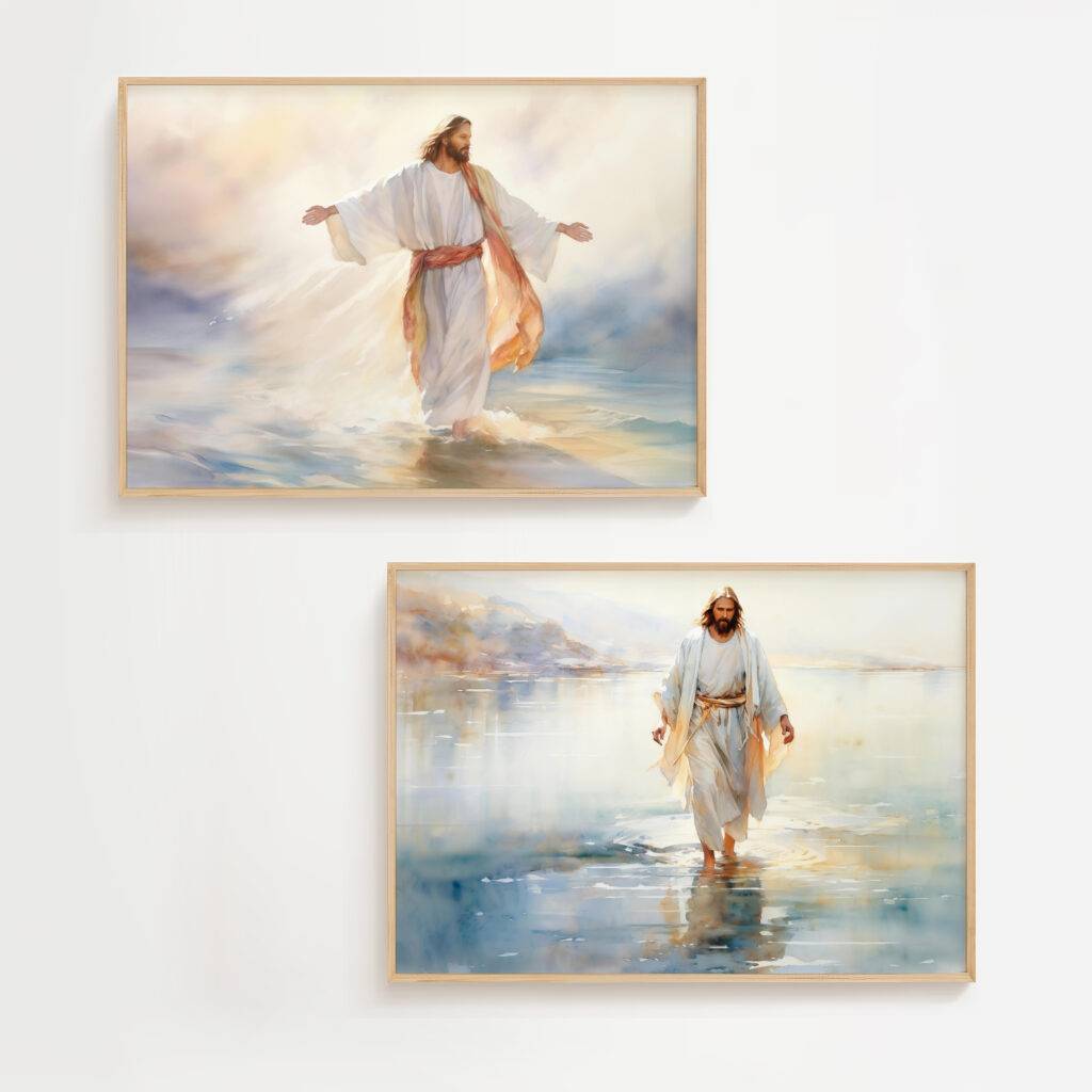 Jesus Christ Wall Art - Set of Two