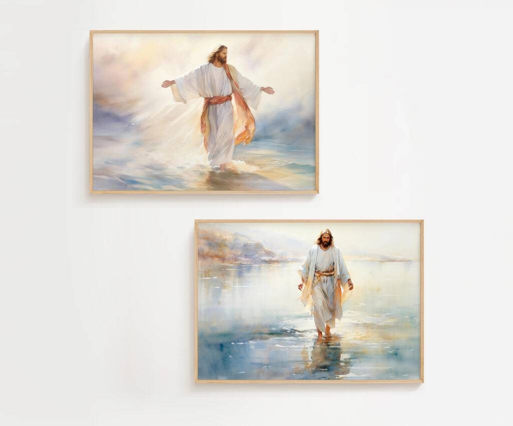 Jesus Christ Wall Art - Set of Two