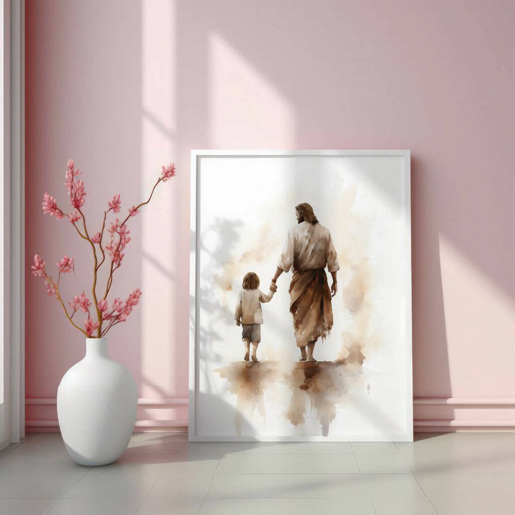 Jesus and Child Wall Art - Image 3