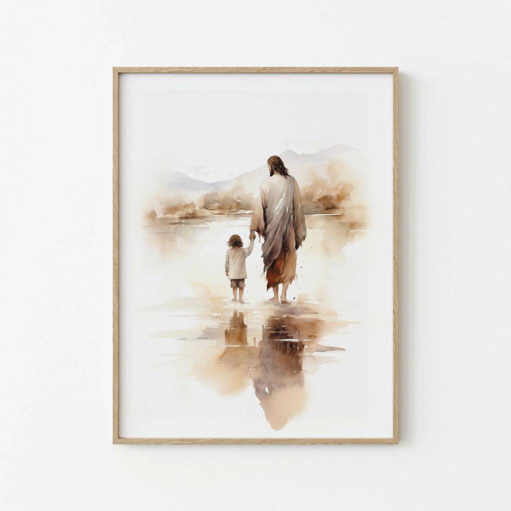 Jesus and Child Wall Art - Image 2
