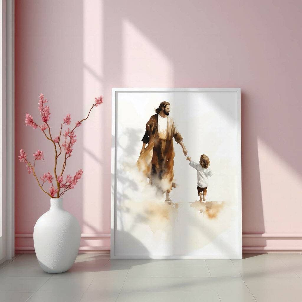 Jesus and Child Wall Art - Image 3