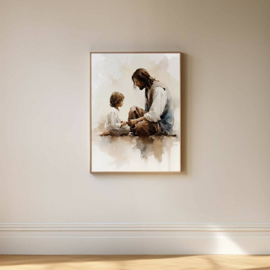 Jesus and Child Wall Art - Image 5