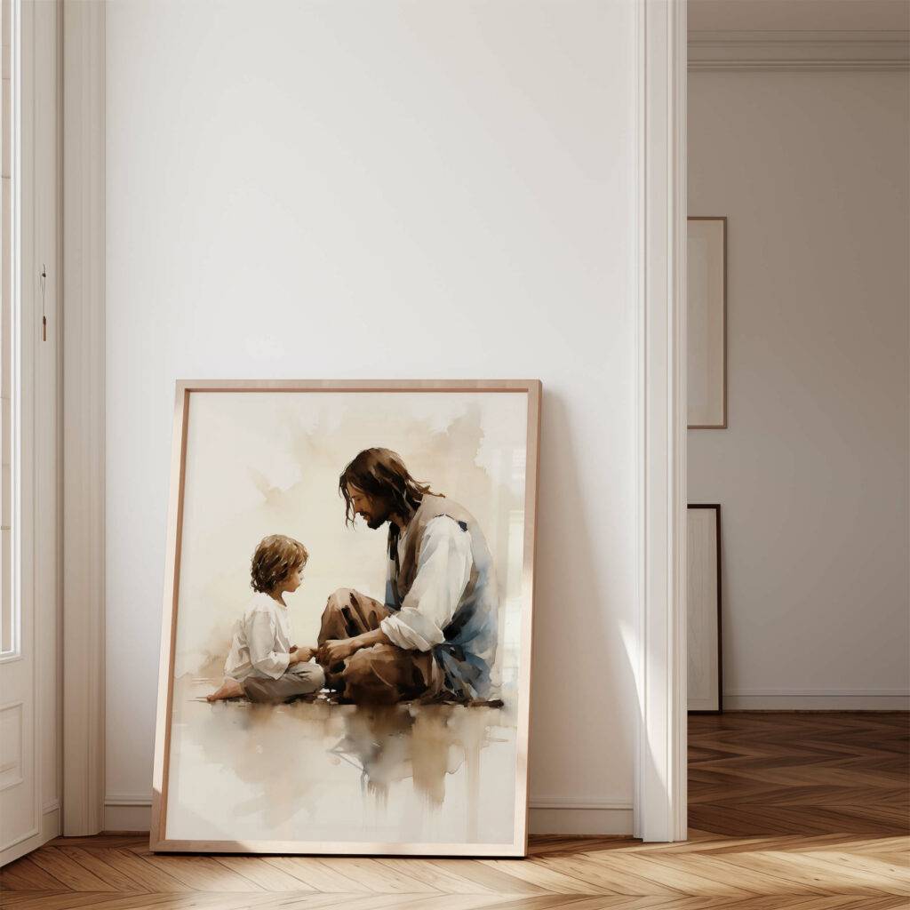 Jesus and Child Wall Art - Image 4