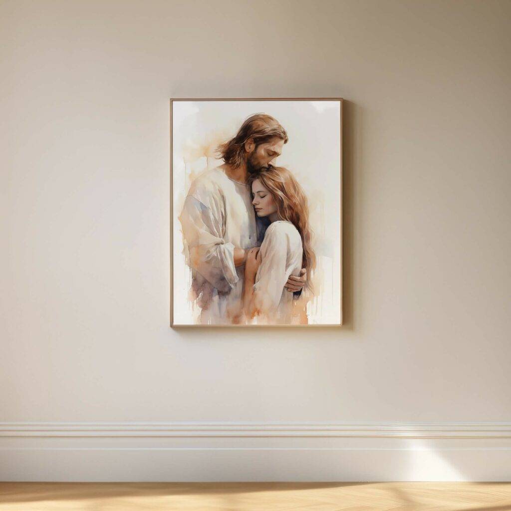 Jesus and Woman Wall Art - Image 5