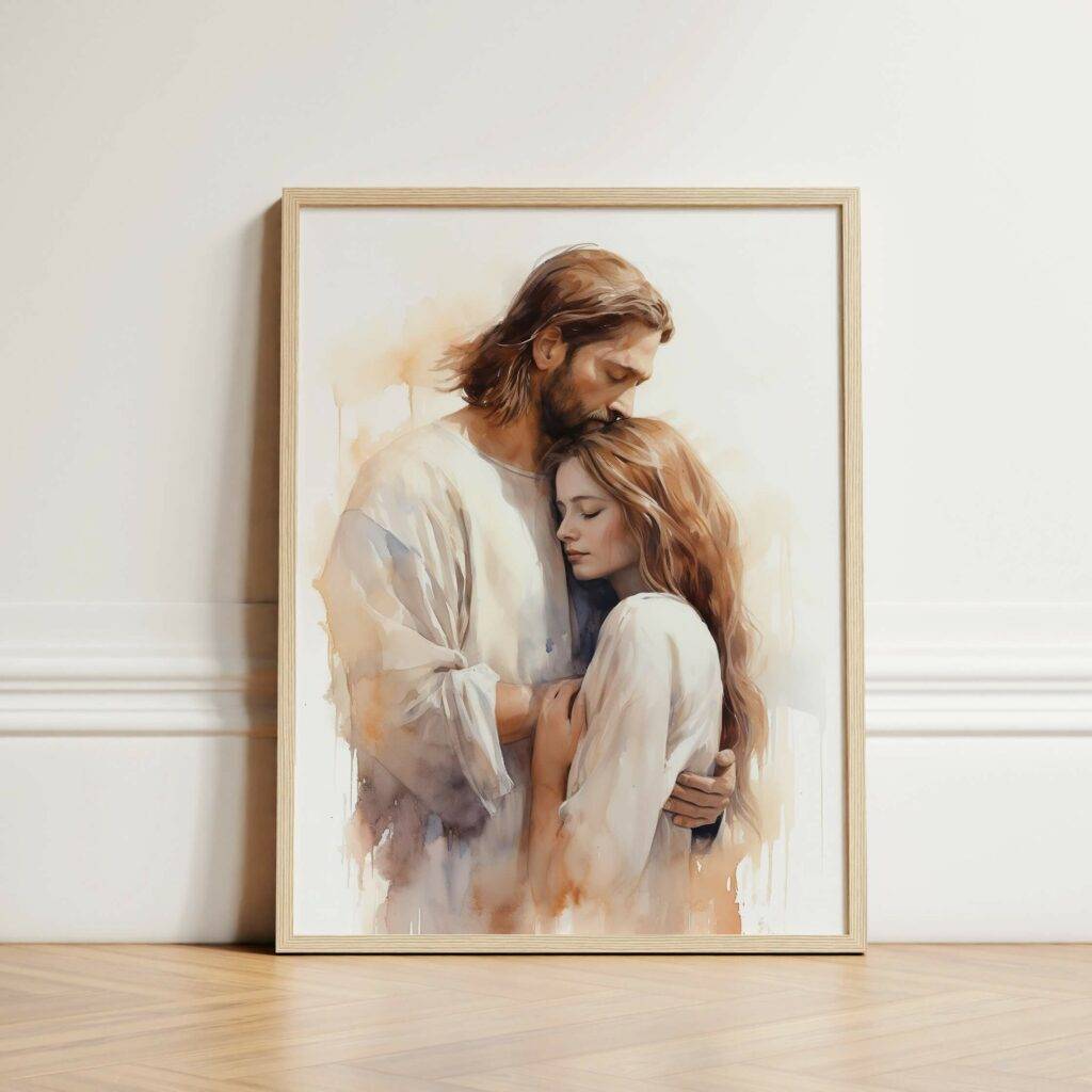 Jesus and Woman Wall Art
