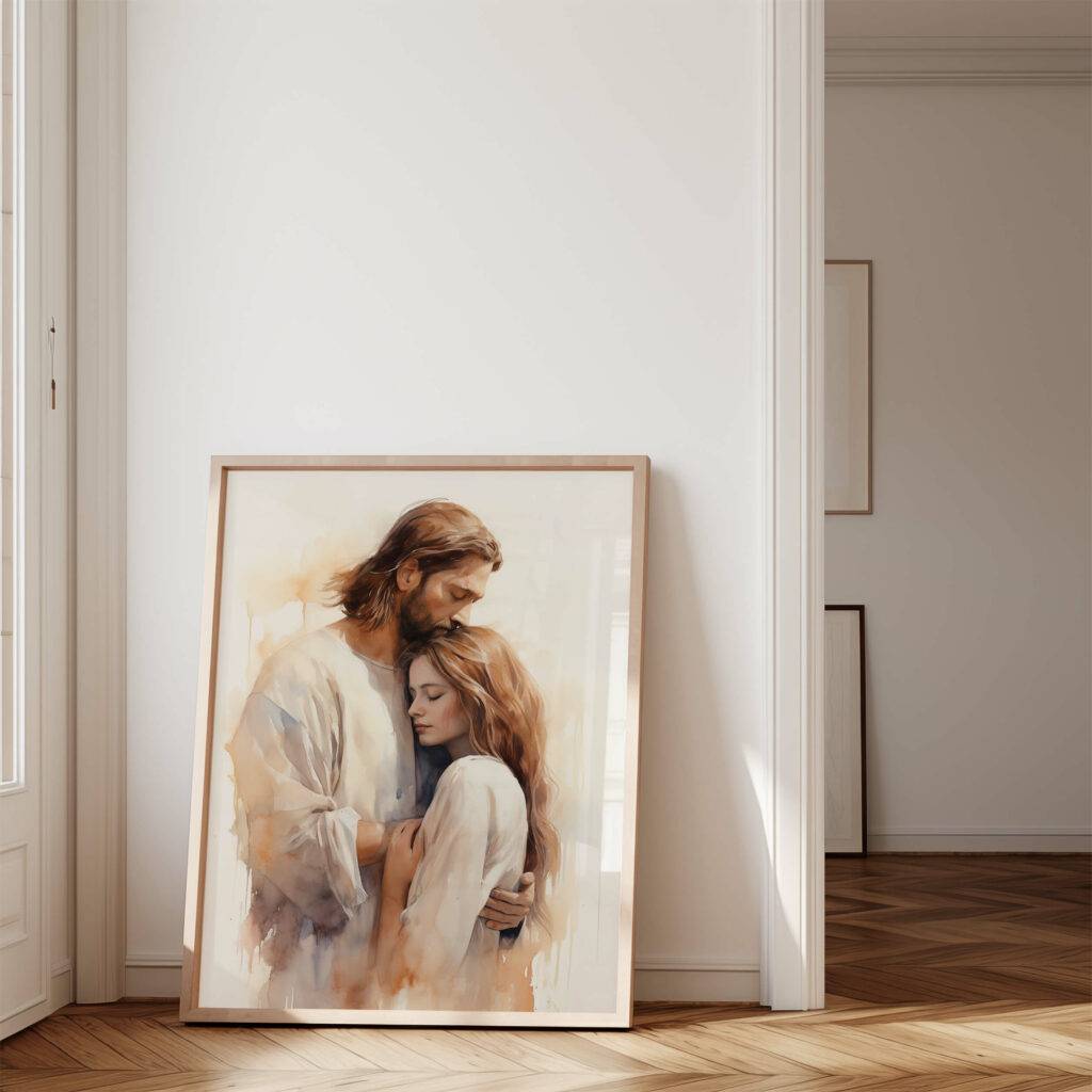Jesus and Woman Wall Art - Image 4