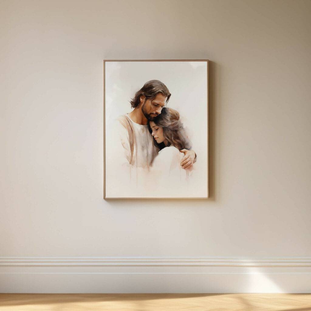 Jesus and Woman Wall Art - Image 5