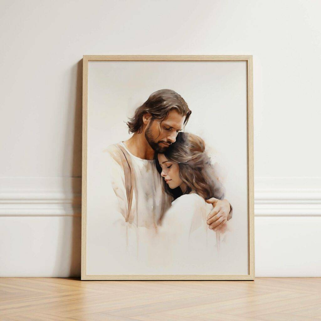 Jesus and Woman Wall Art