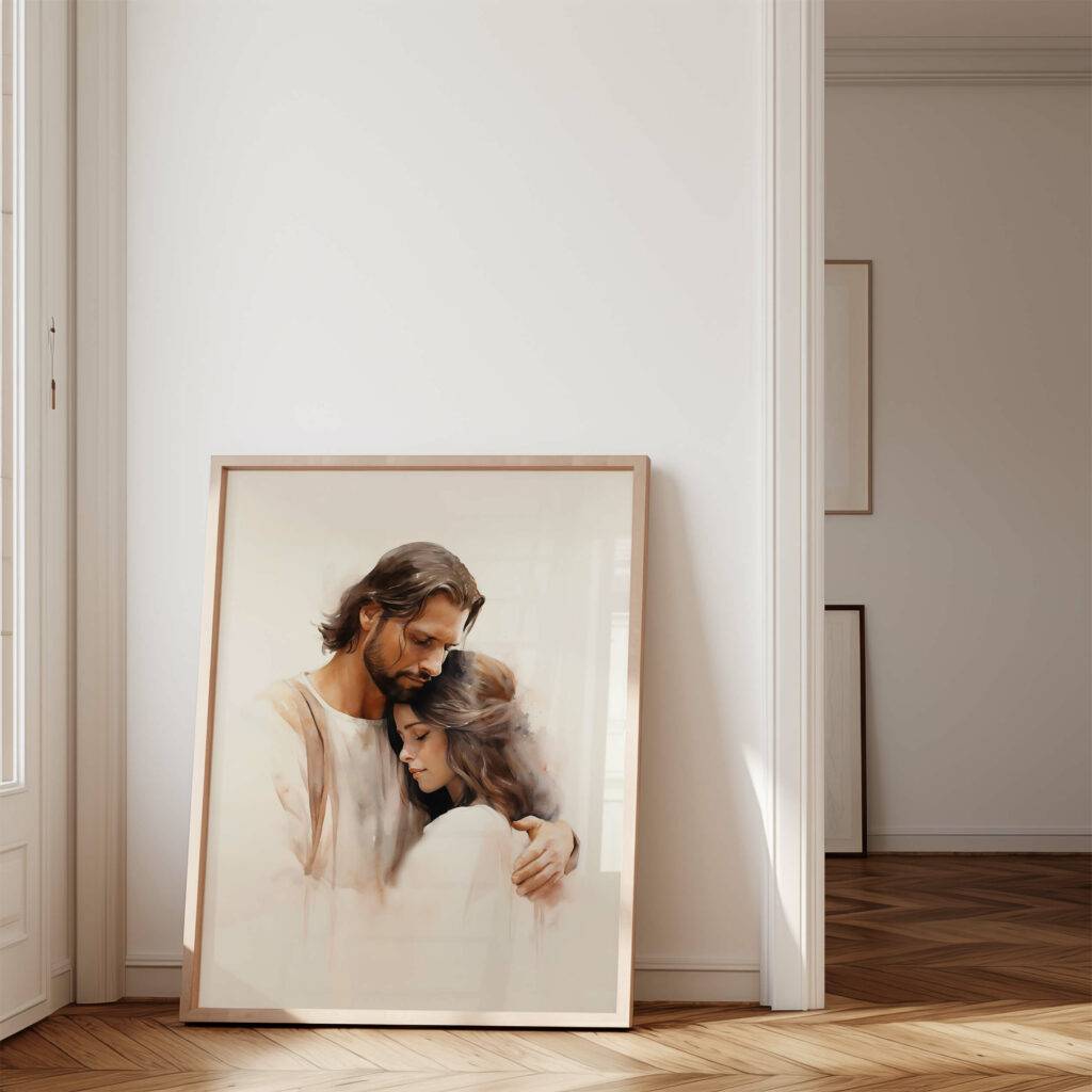 Jesus and Woman Wall Art - Image 4