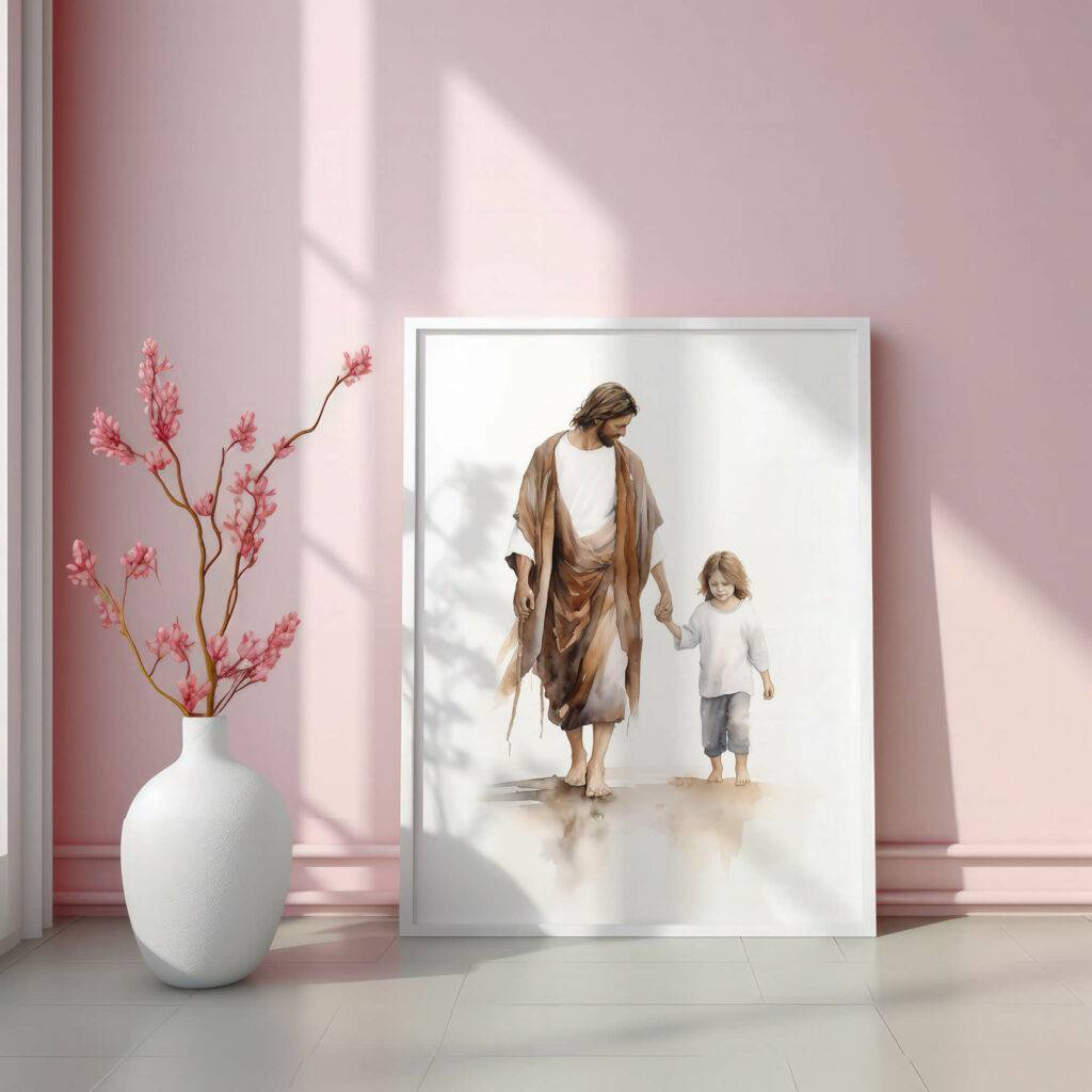 Jesus and Child Wall Art - Image 3