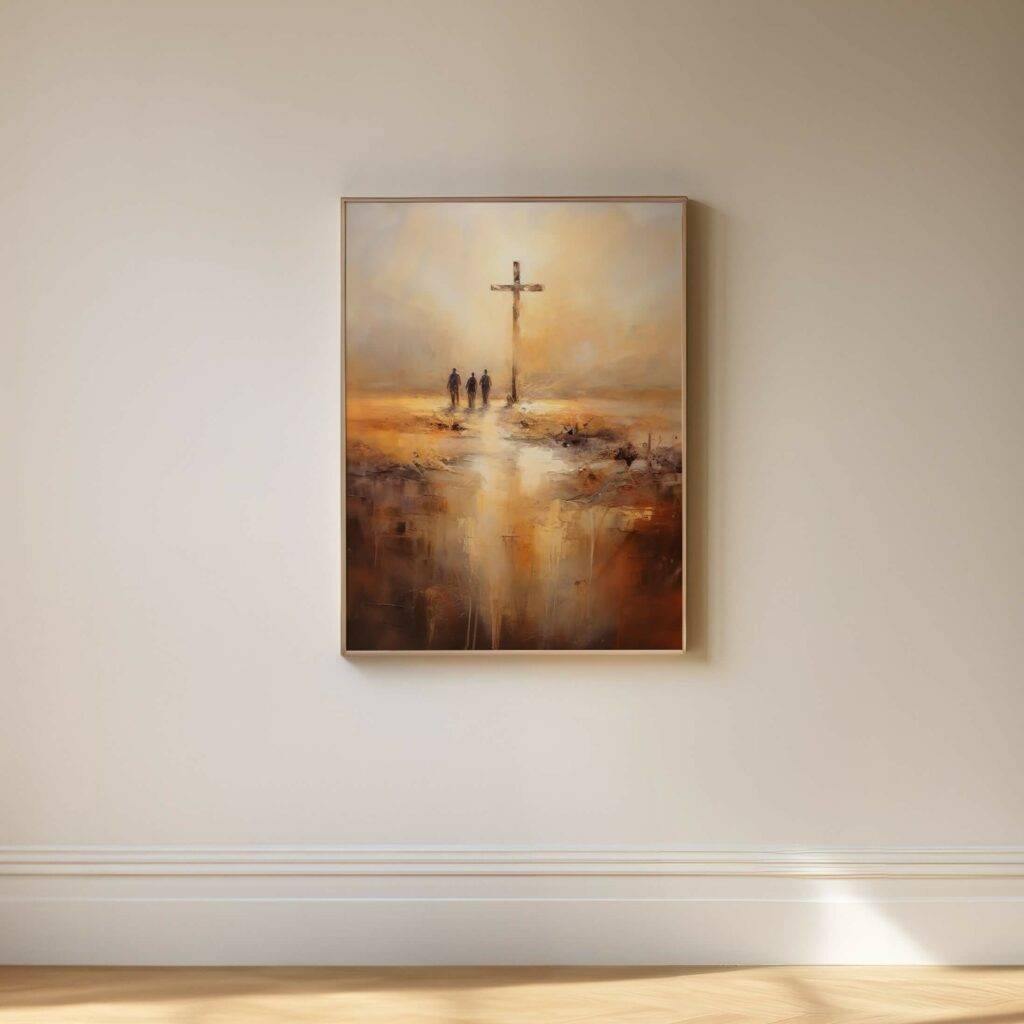 Christianity Cross Wall Art - Oil Painting - Image 4