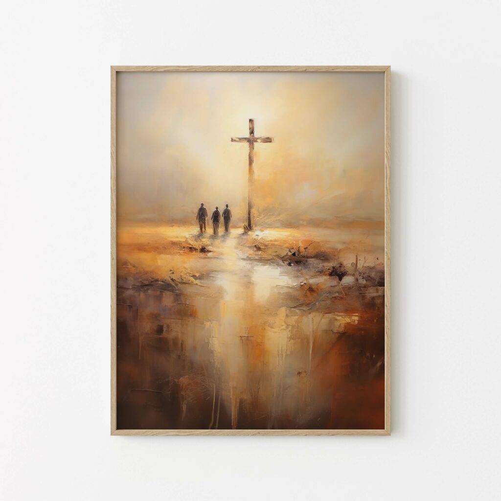 Christianity Cross Wall Art - Oil Painting - Image 5