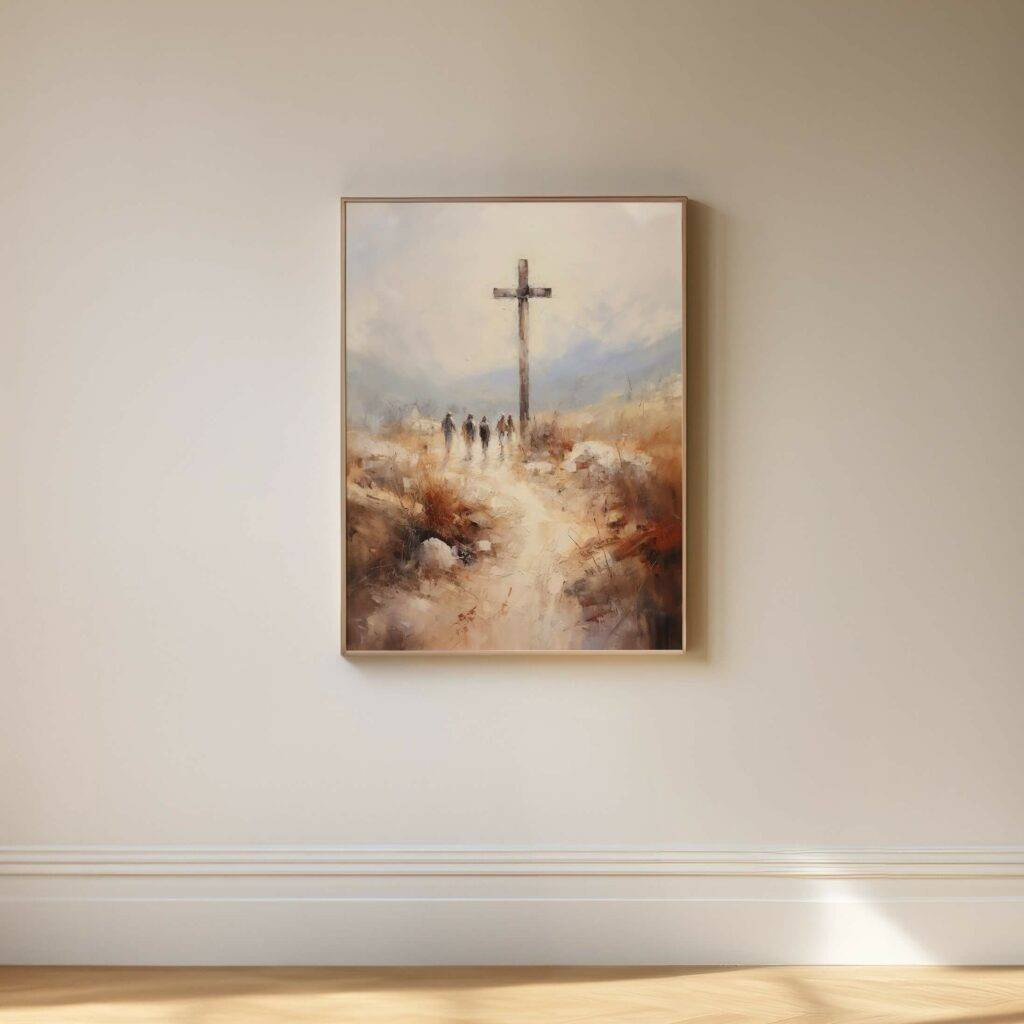 Christianity Cross Wall Art - Oil Painting - Image 4