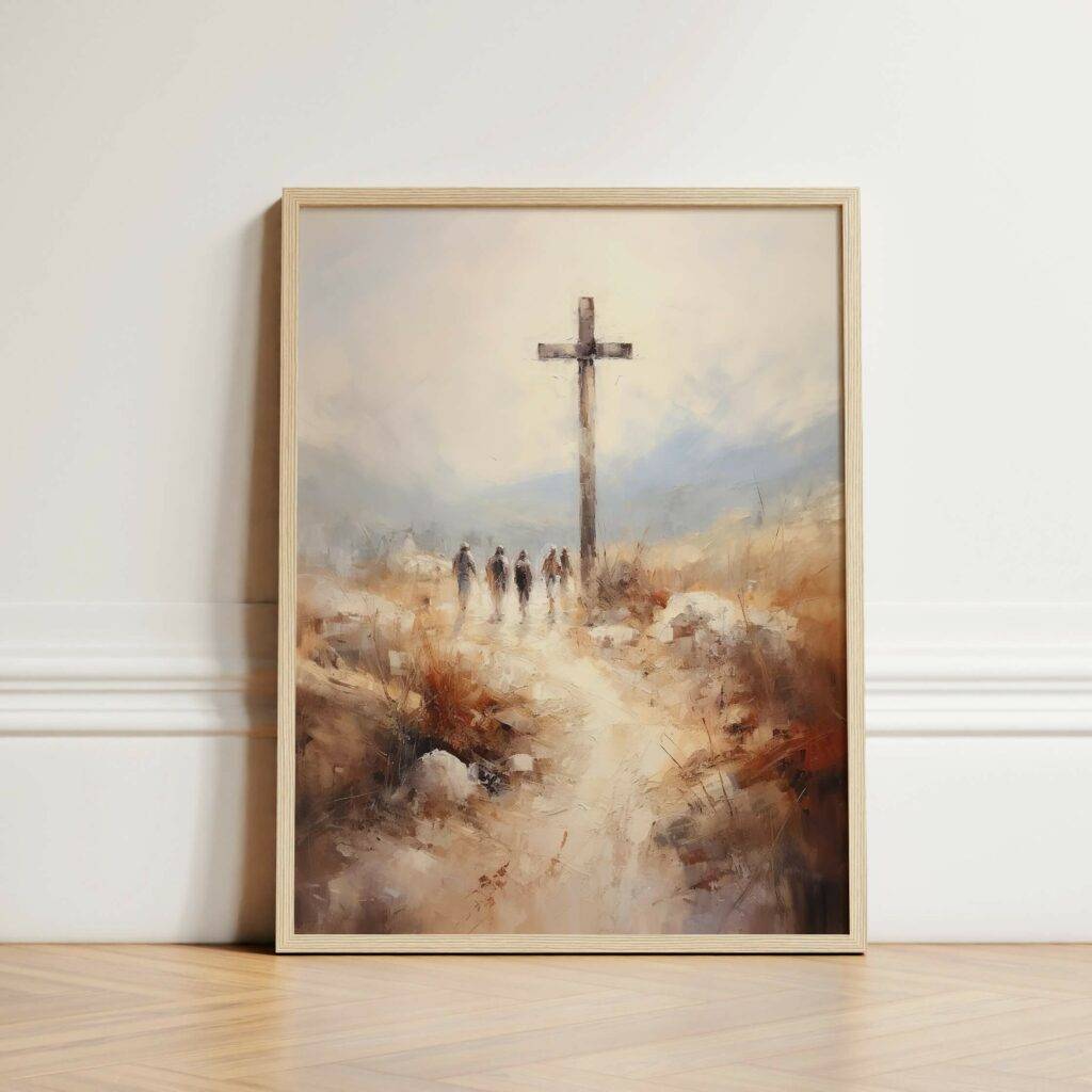Christianity Cross Wall Art - Oil Painting