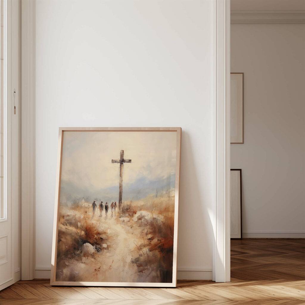Christianity Cross Wall Art - Oil Painting - Image 5