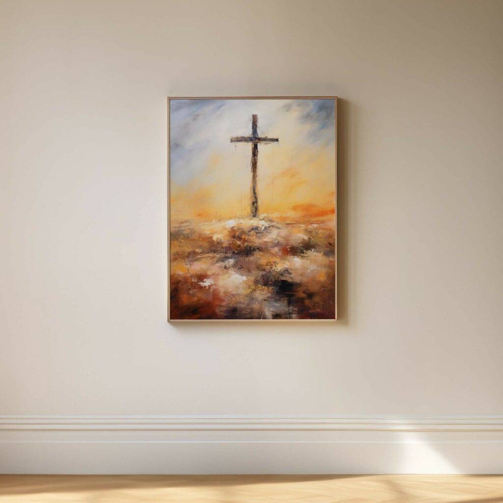 Christianity Cross Wall Art - Oil Painting - Image 5