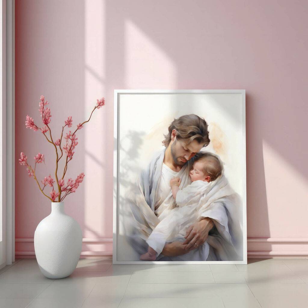 Jesus and Child Wall Art - Image 4