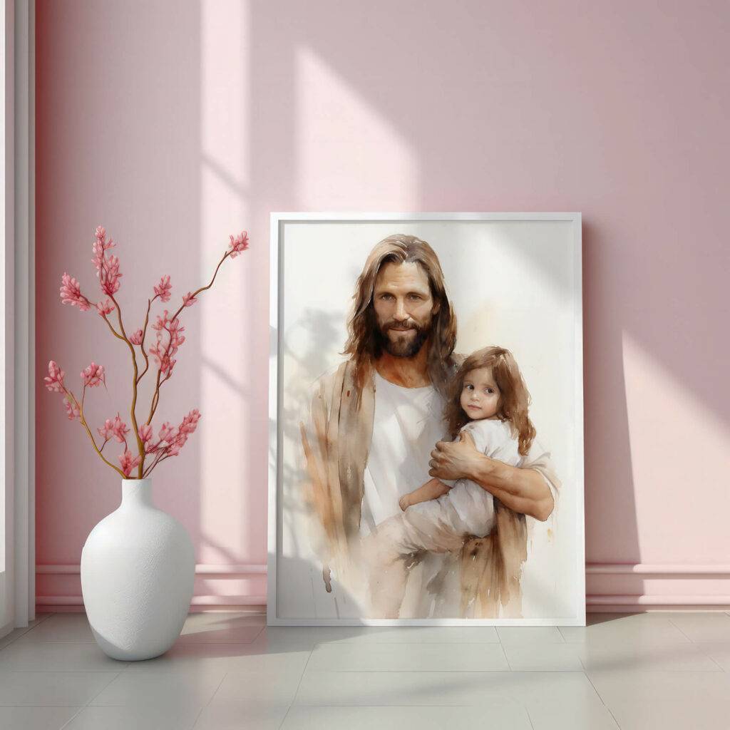 Jesus and Child Wall Art - Image 3