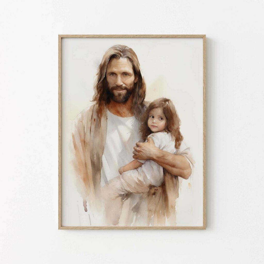 Jesus and Child Wall Art - Image 2