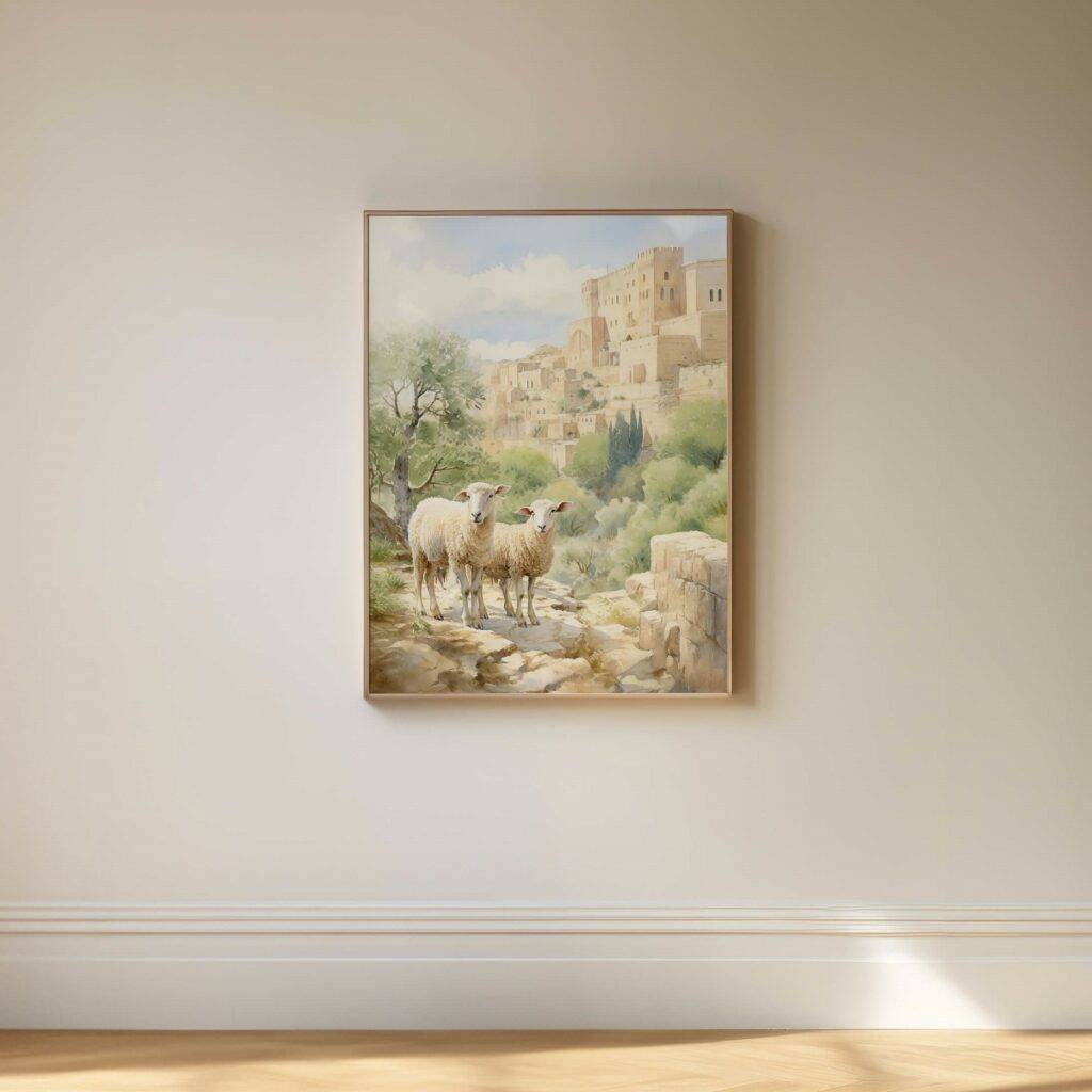 Sheep in Jerusalem Wall Art - Image 5