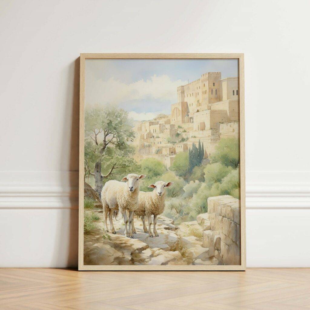 Sheep in Jerusalem Wall Art