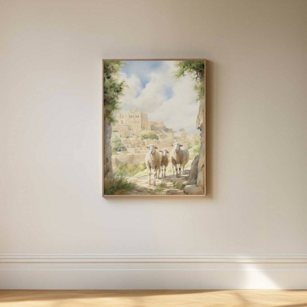 Sheep in Jerusalem Wall Art - Image 5