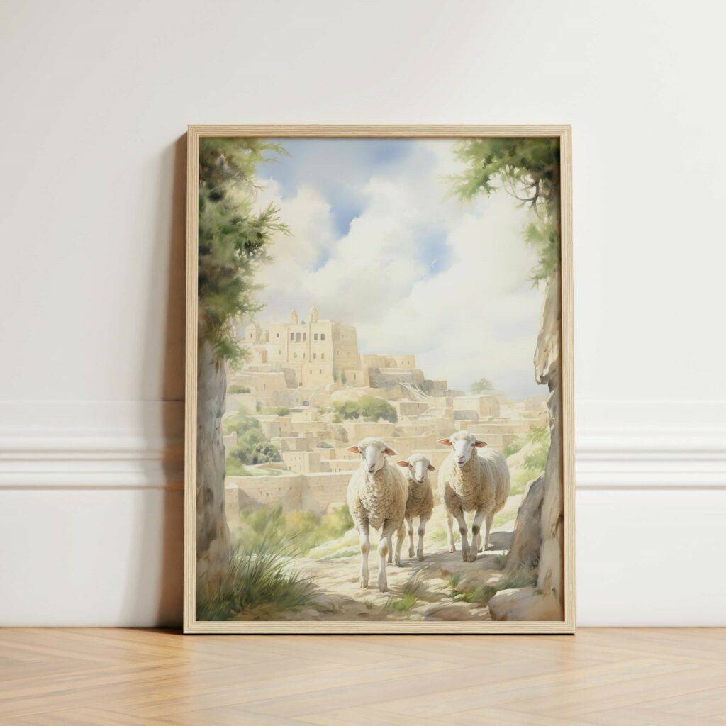 Sheep in Jerusalem Wall Art