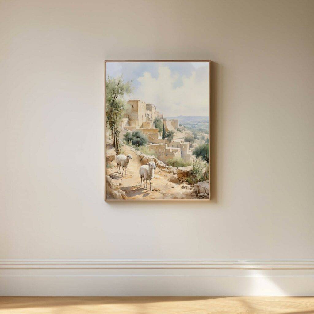 Jerusalem Watercolor Wall Art - Image 5