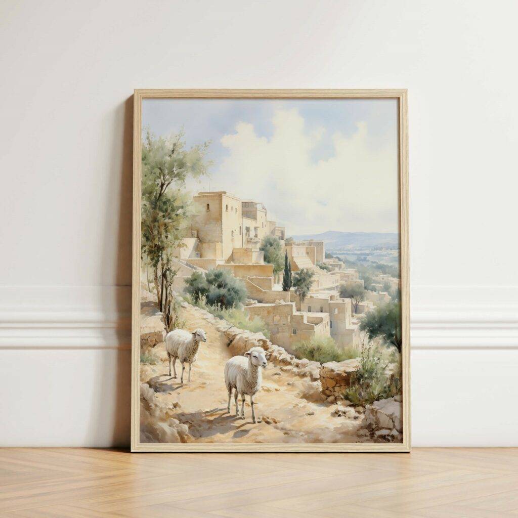 Jerusalem Watercolor Wall Art