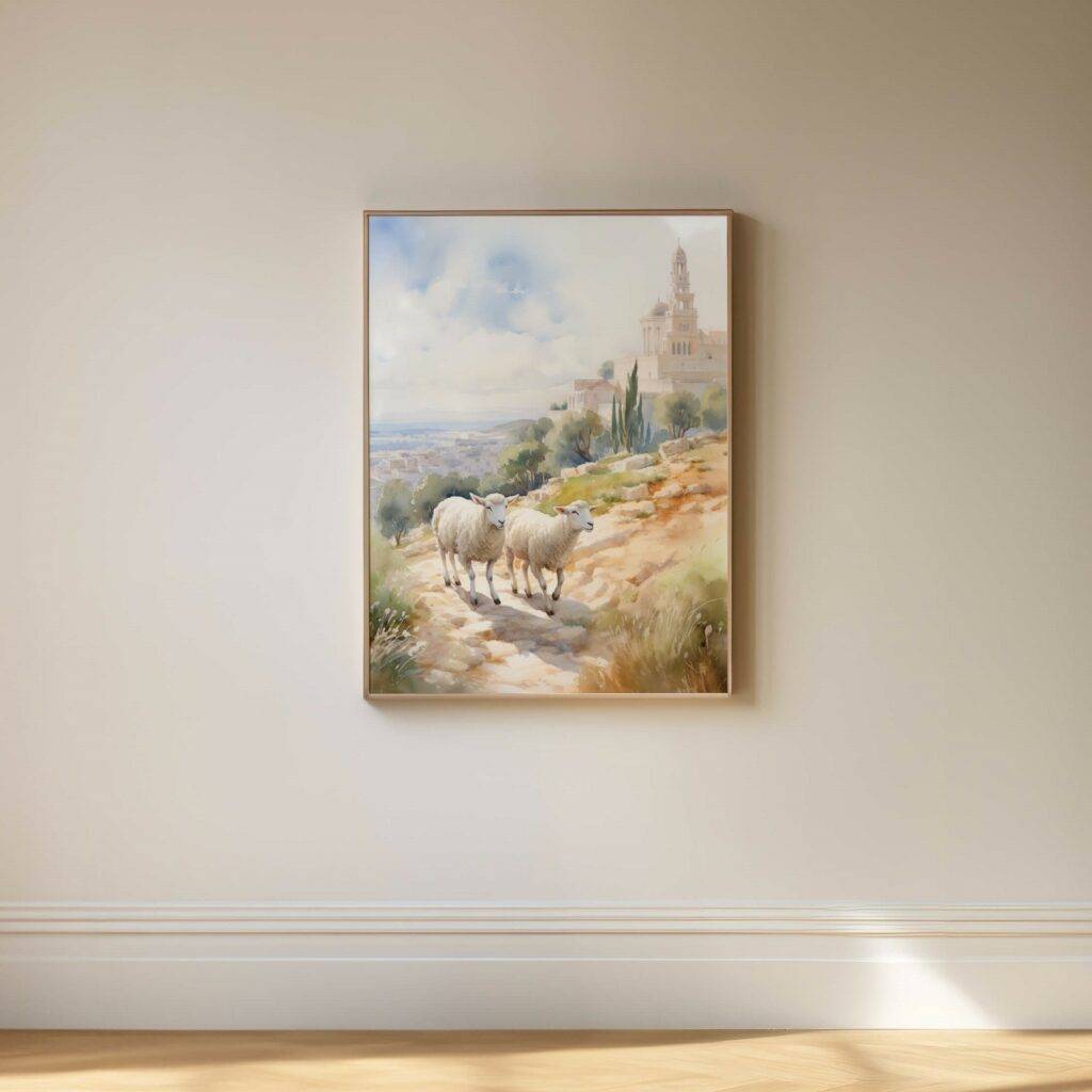 Jerusalem Watercolor Wall Art - Image 5